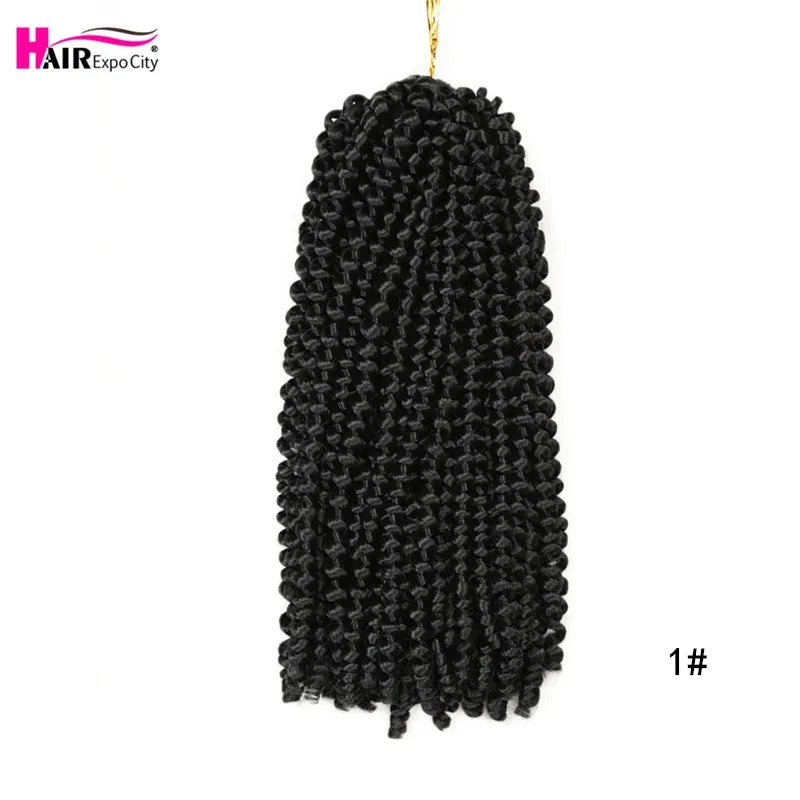 Spring Twist Crochet Hair 12 Inch – Afro Fluffy Synthetic Twist Braids | Ombre & Solid | 25 Colors - view 16