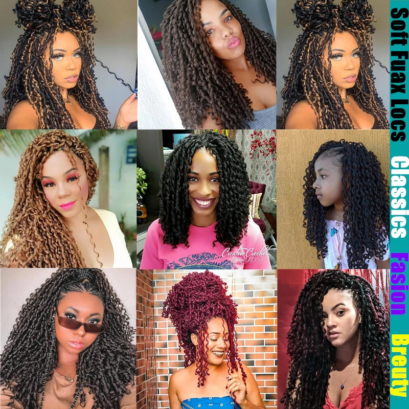 Soft Faux Locs Crochet Braids 14 Inch – Synthetic Braiding Hair for Afro Hairstyles (15 - view 6