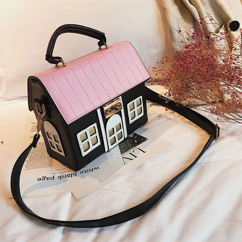 Creative House-Shaped Personality Handbag | Fashion "Little House" Messenger & Crossbody Bag - view 2