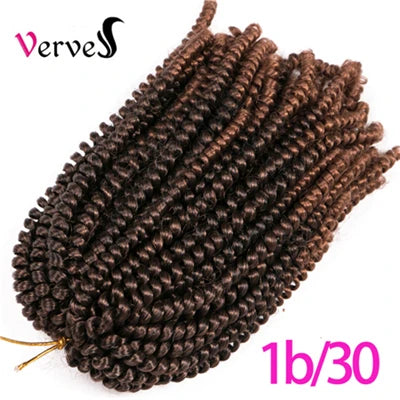 Spring Twist Crochet Braiding Hair 8 Inch – Ombre Synthetic Braid Extensions 30 Strands/Pack (26 - view 27