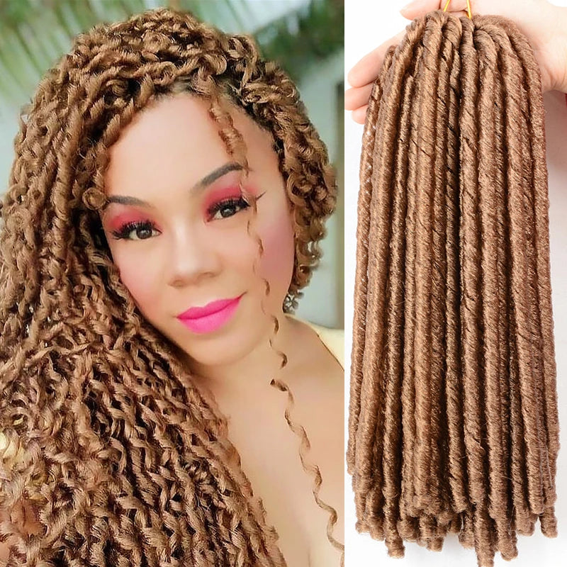 Soft Faux Locs Crochet Braids 14 Inch – Synthetic Braiding Hair for Afro Hairstyles (15 - view 10