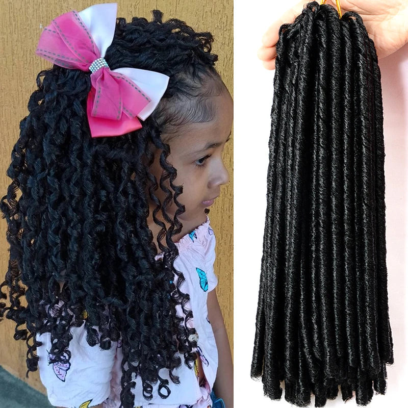 Soft Faux Locs Crochet Hair 14in – Synthetic Braiding Hair | 70g | 7 Colors | 1–9 Pcs Luxegan