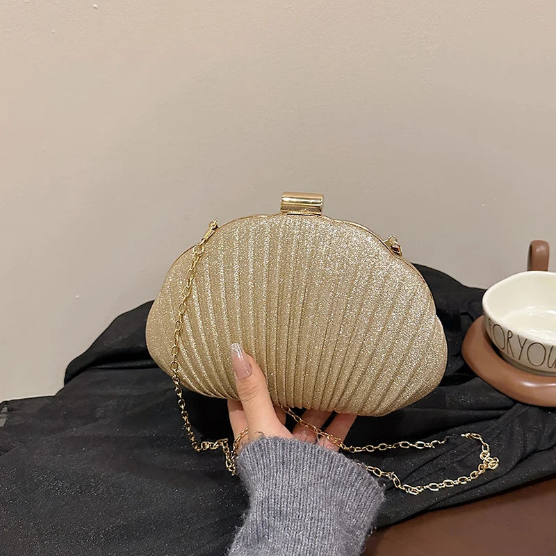 Bling Bling Acrylic Evening Clutch | Sophisticated "Chinese Craft" Silhouette | Elegant Chain-Decorated Crossbody | "Dignified" High-Performance Acrylic Essential for Radiant Versatile Styling Luxegan