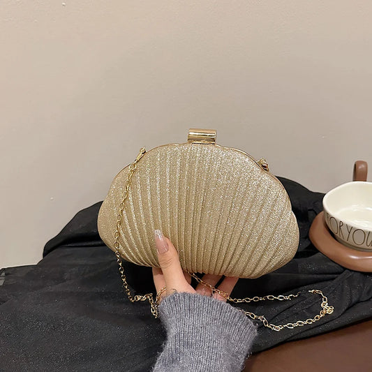 Bling Bling Acrylic Evening Clutch | Sophisticated "Chinese Craft" Silhouette | Elegant Chain-Decorated Crossbody | "Dignified" High-Performance Acrylic Essential for Radiant Versatile Styling Luxegan