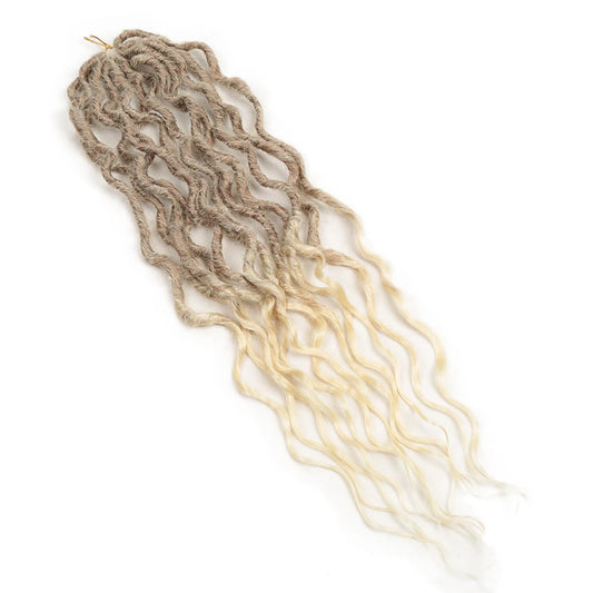 Goddess Locs Wavy Faux Locs Crochet Hair | 16–24 Inch Luxegan