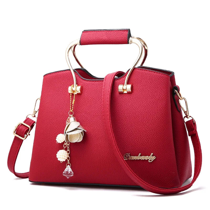 New Luxury Women's PU Leather Handbag | National Style Large Capacity Travel Bag | Premium Single Strap Shoulder Bag | Elegant Zippered Women's Tote (Model BTL-7791) Luxegan