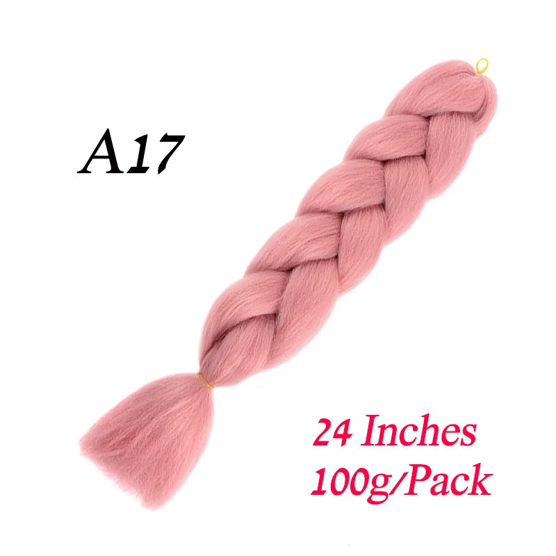 Lihui 24 Inch Pre-Stretched Synthetic Braiding Hair – Kanekalon Jumbo Braid | 100g | 100+ Ombre Colors