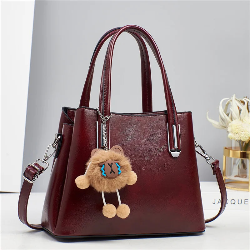 Women’s Luxury Hobo Tote Handbag | Fashion Designer Mini Bowling Purse | Large Capacity Bucket Bag with Silk Lining | Sleek PU Leather Business & Shopping Handbag (Model BTL-22151-CWW) Luxegan