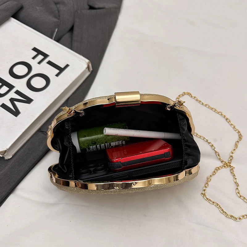 Bling Bling Acrylic Evening Clutch | Sophisticated "Chinese Craft" Silhouette | Elegant Chain-Decorated Crossbody | "Dignified" High-Performance Acrylic Essential for Radiant Versatile Styling Luxegan