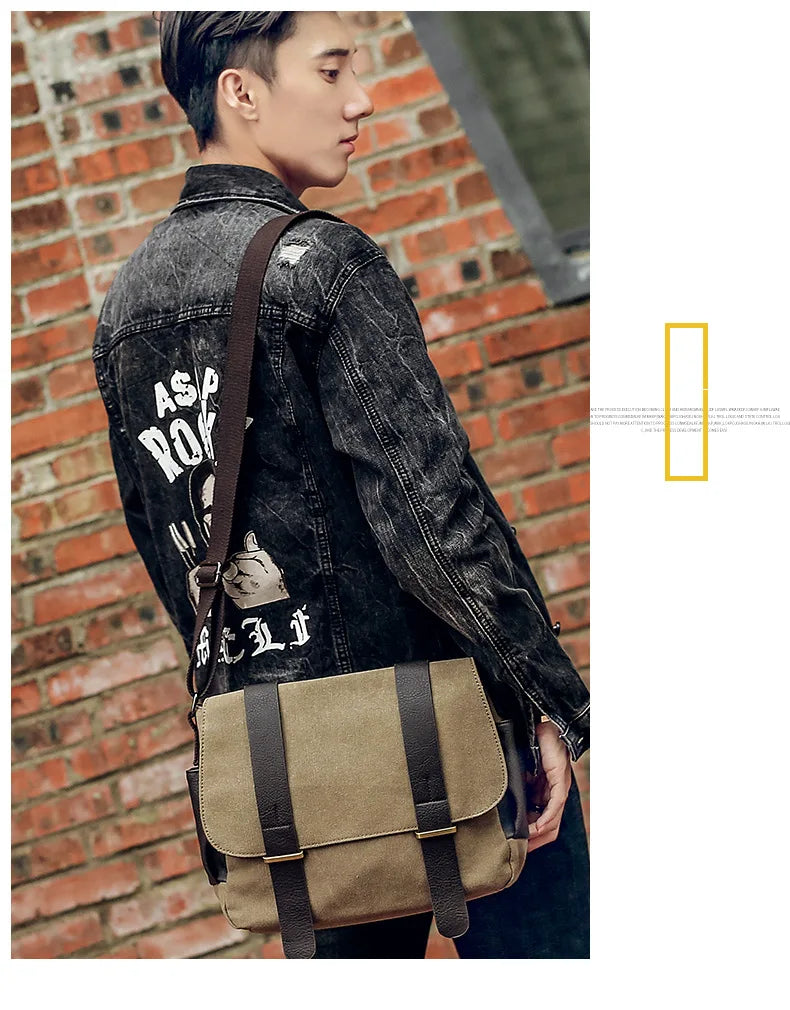 Diagonal Travel Bags Casual Messenger Bags (Bolso) | Men Bag Canvas School Bag | Fashion Crossbody Bags for Men Luxegan