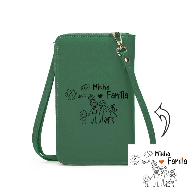 Custom Zipper Shoulder Bag Handbags Womens Bags High Capacity Crossbody Bags for Ladies Long Purse Clutch Phone Wallet