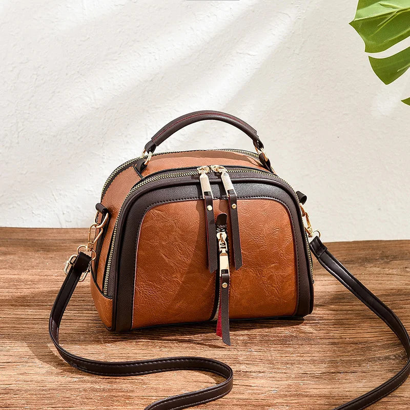 Luxury Alligator-Pattern Shell Handbag | Sophisticated Designer Shoulder Messenger Bag | Elegant Stone-Texture PU Leather Purse | "Dignified" Soft Crossbody for Versatile Fashion Styling Luxegan