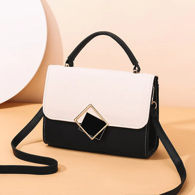 Luxury Lock-Design Small Satchel | Soft PU Leather Crossbody Bag Luxegan