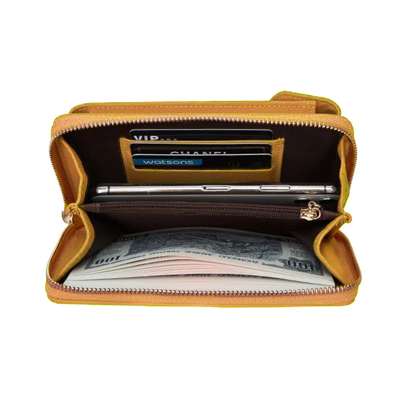 Custom Zipper Shoulder Bag Handbags Womens Bags High Capacity Crossbody Bags for Ladies Long Purse Clutch Phone Wallet