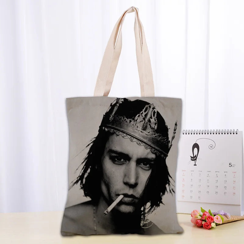 Cotton Canvas Cartoon Tote Bag | Soft Eco-Friendly Foldable Shopper Luxegan