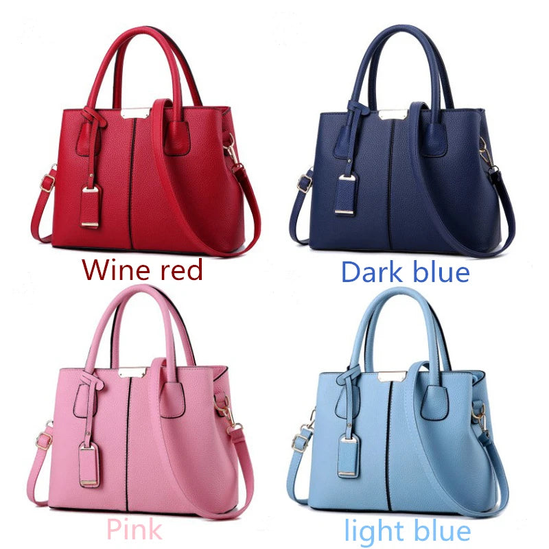 New Luxury Designer Brand Bags for Women | Fashion Soft PU Leather Handbags | Solid Color Shoulder Purse Tote Luxegan
