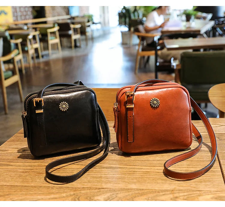Vintage Style Shoulder Bag | Simple Square Crossbody & Messenger Bag Luxegan