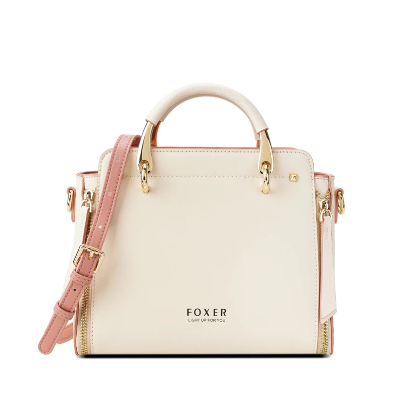 Elegant Split Leather Tote | Versatile Large Capacity Crossbody Luxegan