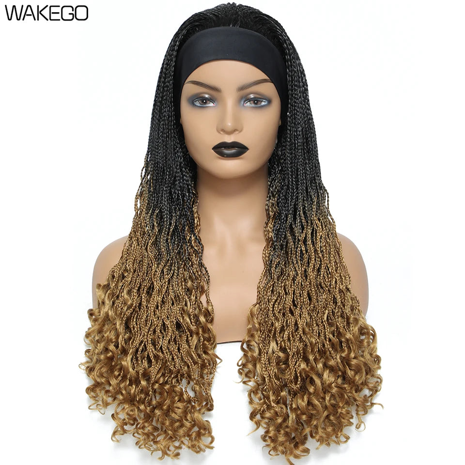 24 Inch Box Braid Headband Wig | Crochet | 4 Colours