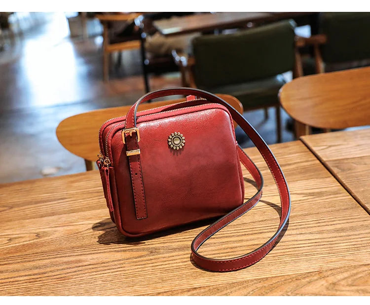 Vintage Style Shoulder Bag | Simple Square Crossbody & Messenger Bag Luxegan