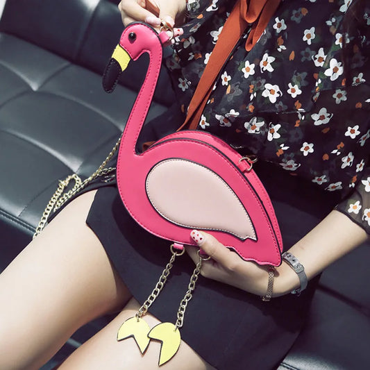 Trendy Flamingo Pink Chain Shoulder Bag | Casual Women’s Crossbody Flap Bag | Versatile PU Leather "Sac De Plage" Style Handbag Luxegan