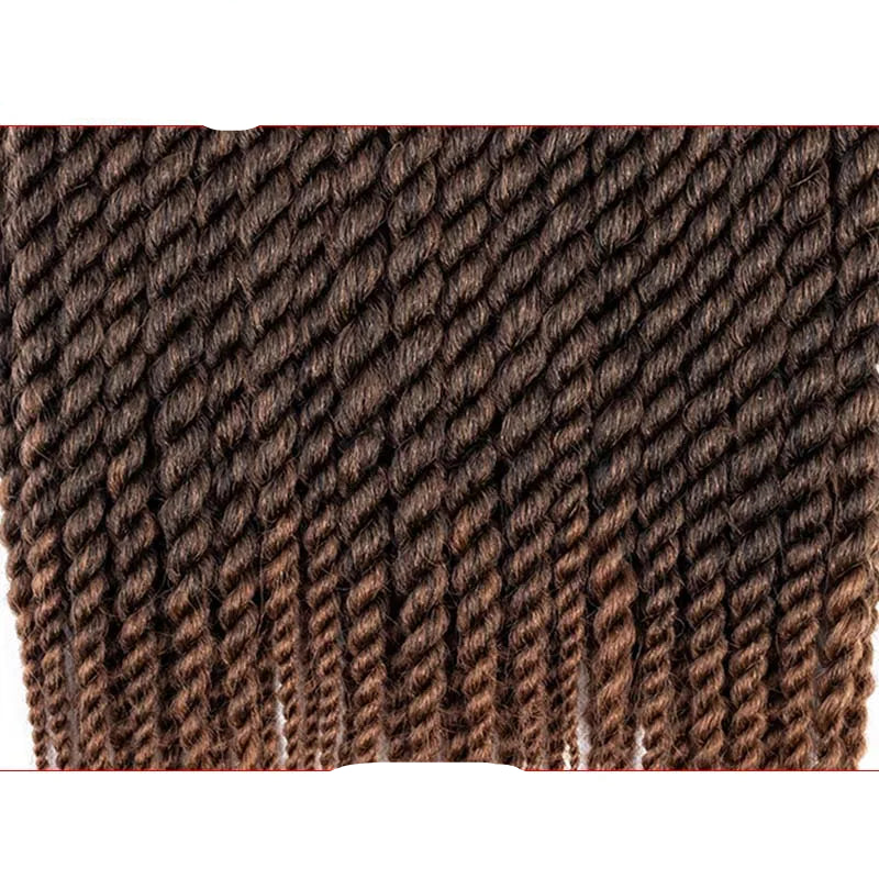 Big Senegalese Twist Crochet Braids Hair Extensions - 12", 18" & 22" Pre-Looped Ombre Synthetic Braiding Hair - Low Temperature Fiber 12 Strands/Pack Jumbo Twist Crochet Hair for Women Luxegan