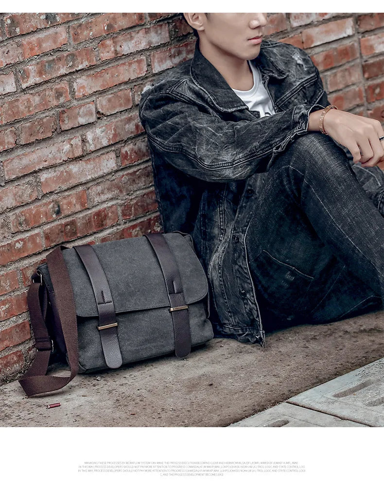 Diagonal Travel Bags Casual Messenger Bags (Bolso) | Men Bag Canvas School Bag | Fashion Crossbody Bags for Men Luxegan