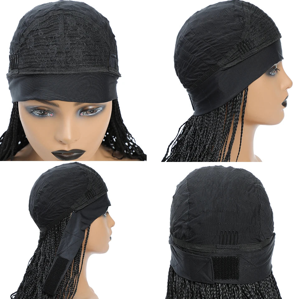 24 Inch Box Braid Headband Wig | Crochet | 4 Colours