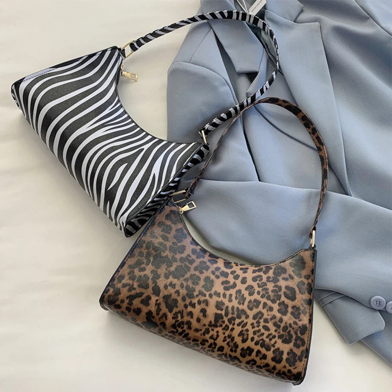 Summer New Shoulder Bags for Women High Quality Zebra Underarm Handbags | PU Leather Leopard - view 8