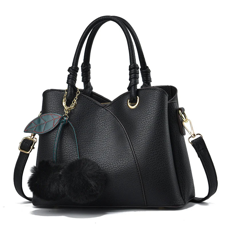 New Retro Large Capacity Women’s Shoulder Bag | Simple & Elegant "Mom Style" Tote | Versatile PU Leather Diagonal Crossbody | Fashionable Leisure Handbag for Women (Model BTL-17909) Luxegan