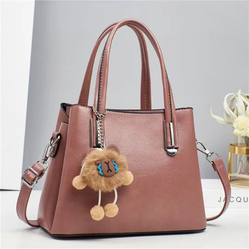 Women’s Luxury Hobo Tote Handbag | Fashion Designer Mini Bowling Purse | Large Capacity Bucket Bag with Silk Lining | Sleek PU Leather Business & Shopping Handbag (Model BTL-22151-CWW) Luxegan