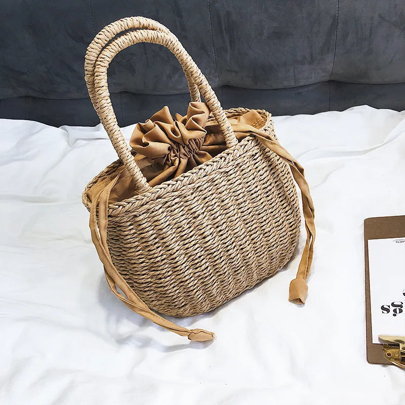 Straw Bags for Women | Summer Rattan Bag & Handmade Woven Beach Tote Luxegan