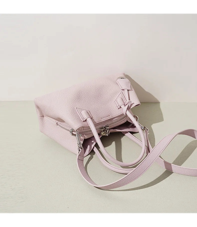 New Top Grain Cowhide Designer Handbag | Classic Style Pillow Shoulder Bag | Premium Genuine Leather Women's Tote | Waterproof & Durable Luxury Handbag (Model JM3292) Luxegan