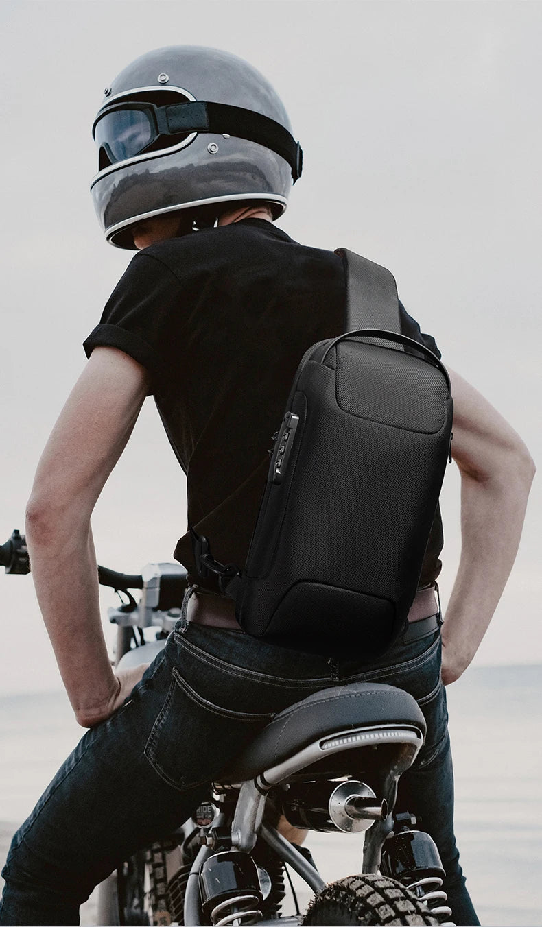 Anti-Theft Waterproof Chest Bag | Sophisticated USB Charging Crossbody Bag | Elegant Men’s - view 2