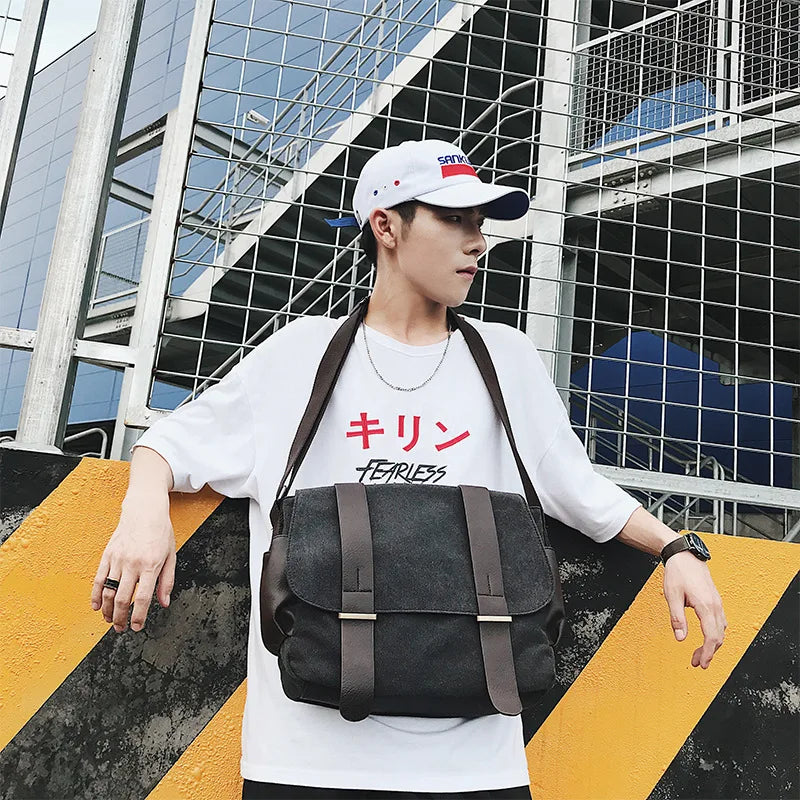 Diagonal Travel Bags Casual Messenger Bags (Bolso) | Men Bag Canvas School Bag | Fashion Crossbody Bags for Men Luxegan