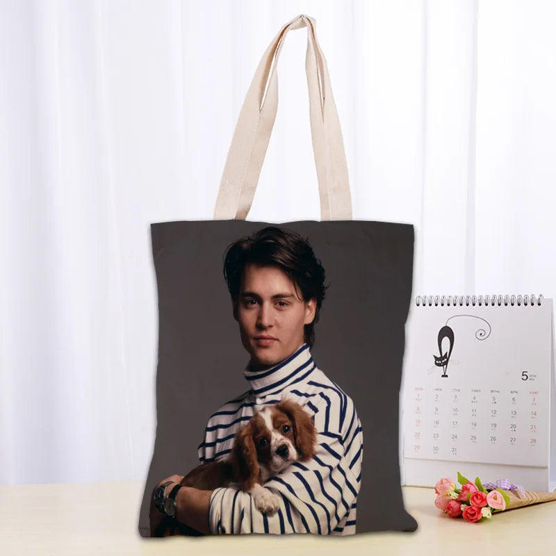 Cotton Canvas Cartoon Tote Bag | Soft Eco-Friendly Foldable Shopper Luxegan