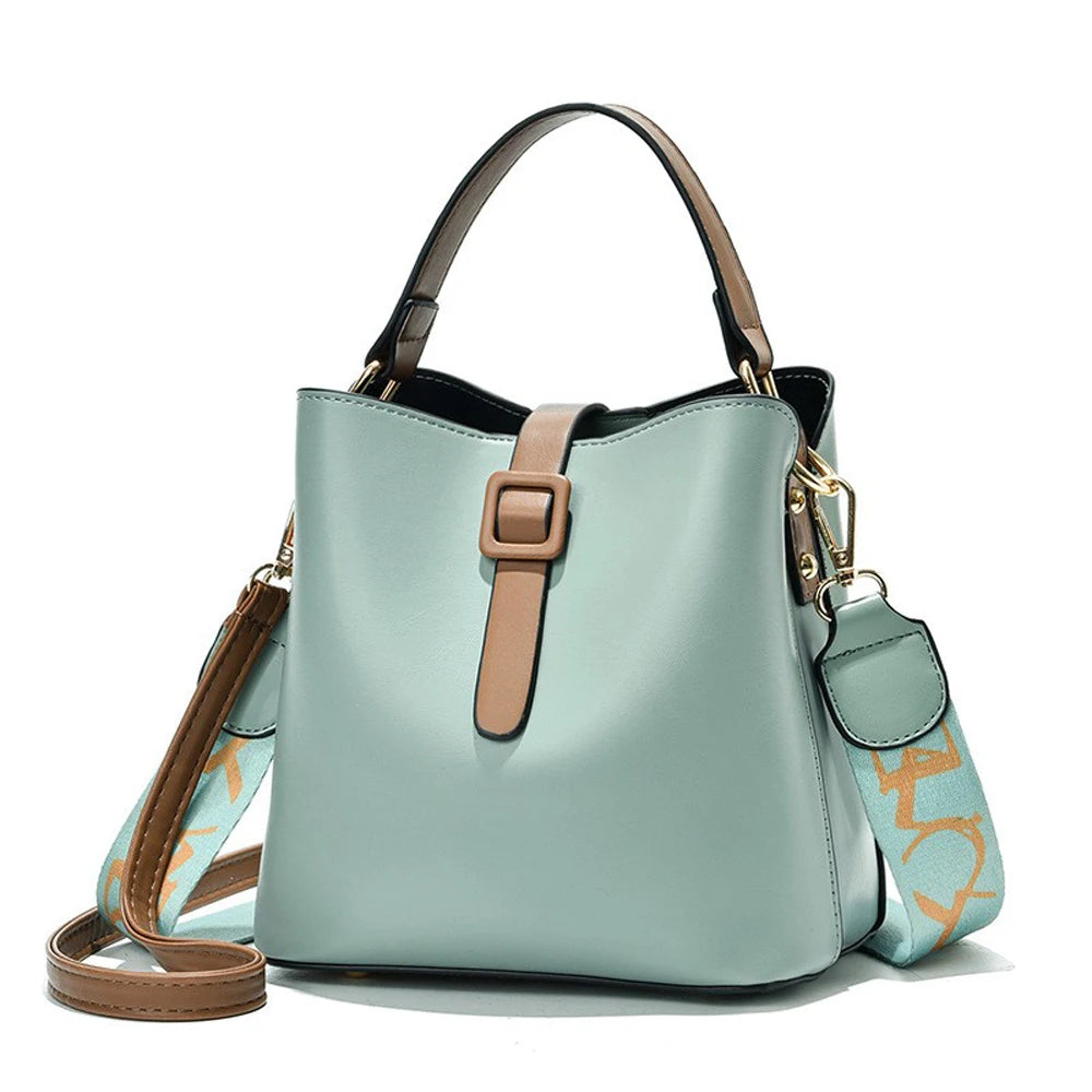 Bolso de mujer de nueva moda con estampado, correa ancha para el hombro, bolso de hombro individual, bolso cruzado, bolso de mano para mujer, bolso de cubo
