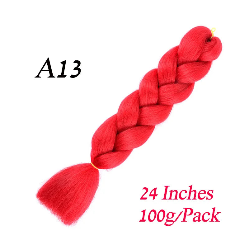Lihui 24 Inch Pre-Stretched Synthetic Braiding Hair – Kanekalon Jumbo Braid | 100g | 100+ Ombre Colors