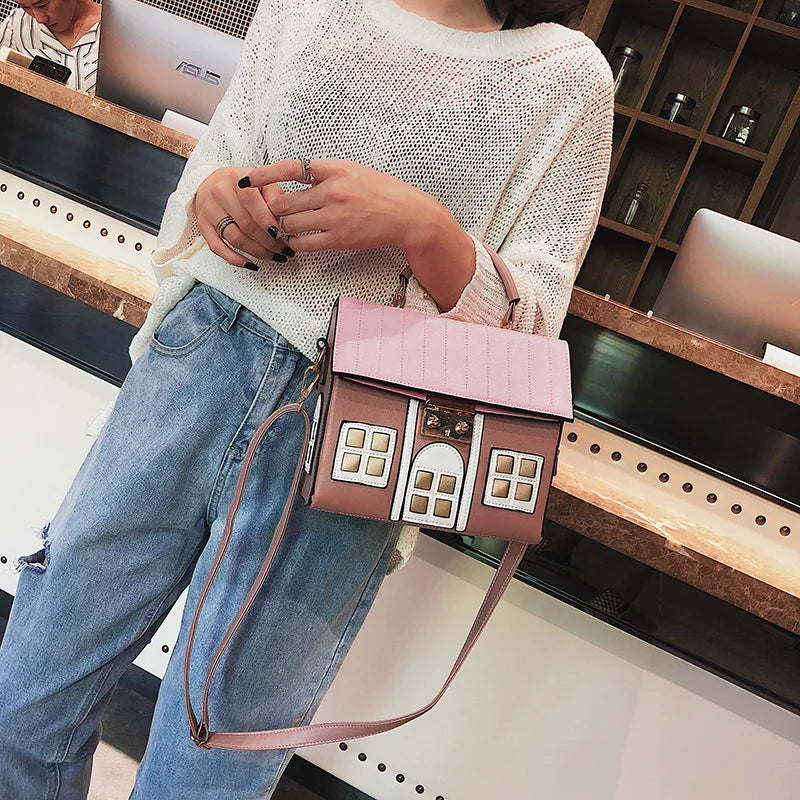 Creative House-Shaped Personality Handbag | Fashion "Little House" Messenger & Crossbody Bag - view 4