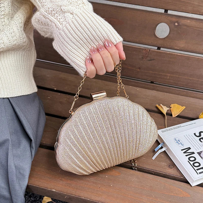 Bling Bling Acrylic Evening Clutch | Sophisticated "Chinese Craft" Silhouette | Elegant Chain-Decorated Crossbody | "Dignified" High-Performance Acrylic Essential for Radiant Versatile Styling Luxegan