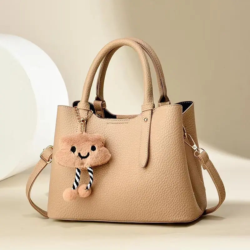 New Trendy PU Leather Handbag | Luxury Designer Shoulder Bag | Fashion Crossbody Tote for Women with Chain Detail | Lightweight Waterproof Travel Purse (Model A91762) Luxegan