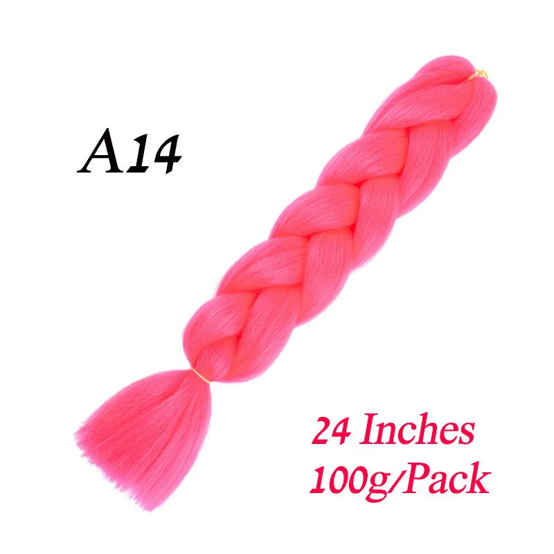 Lihui 24 Inch Pre-Stretched Synthetic Braiding Hair – Kanekalon Jumbo Braid | 100g | 100+ Ombre Colors