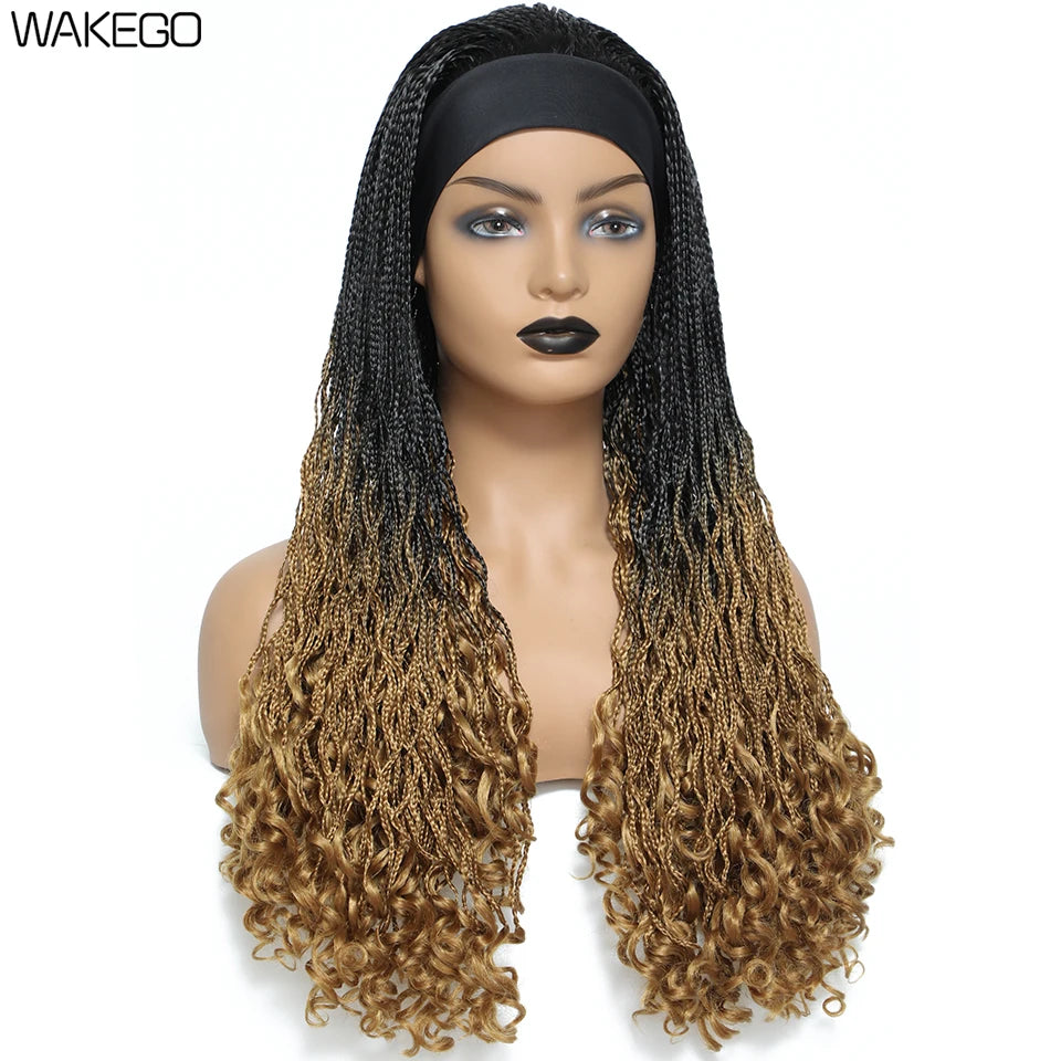 24 Inch Box Braid Headband Wig | Crochet | 4 Colours