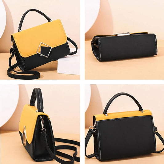 Luxury Lock-Design Small Satchel | Soft PU Leather Crossbody Bag Luxegan