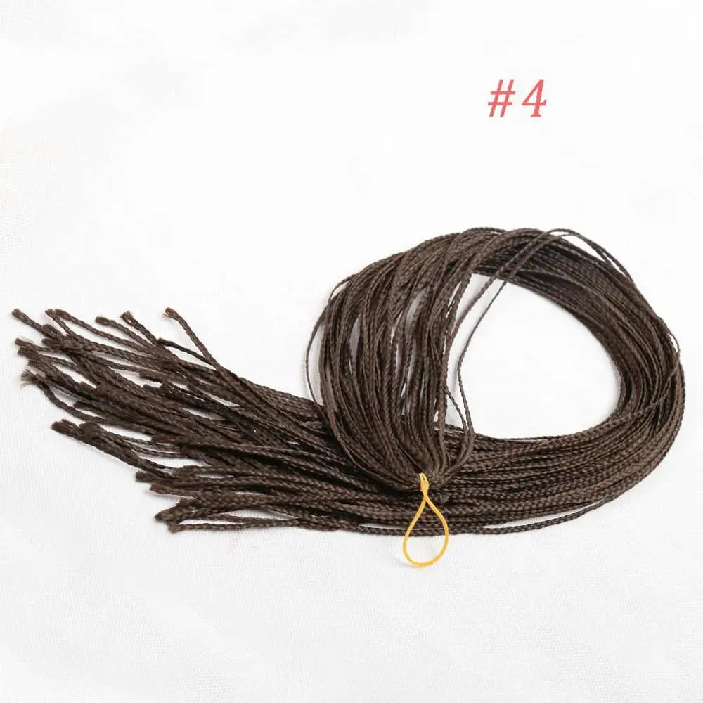 Zizi Box Braids Synthetic Crochet Hair 28in | Thin Box Braids | 22 Colors Luxegan