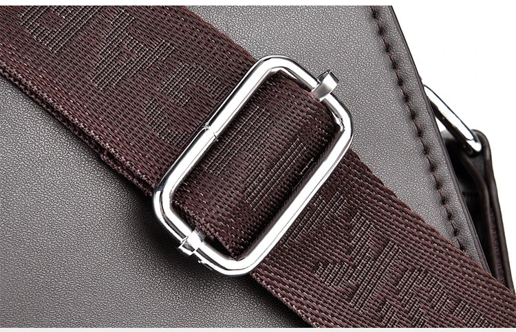 Luxury PU Leather Messenger Bag | Men's Hard Business Office Work Crossbody Briefcase Luxegan