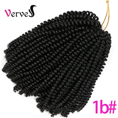 Spring Twist Crochet Braiding Hair 8 Inch – Ombre Synthetic Braid Extensions 30 Strands/Pack (26 - view 20