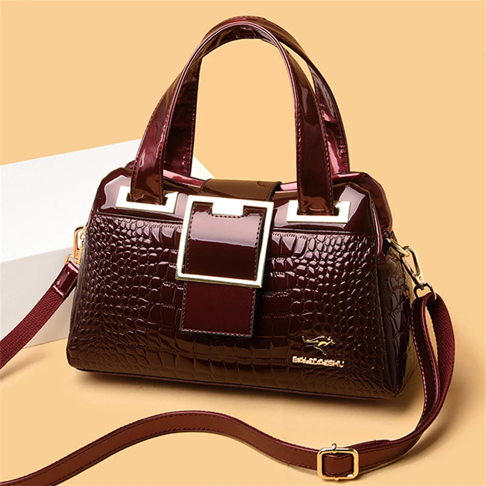 2-Layer Large Capacity Tote Bag | Luxury Handbags Women's Designer Crocodile Pattern Ladies Boston Shoulder Bag (High Quality) Luxegan2-Layer Large Capacity Tote Bag | Luxury Handbags Women's Designer Crocodile Pattern Ladies Boston Shoulder Bag (High Quality) Luxegan