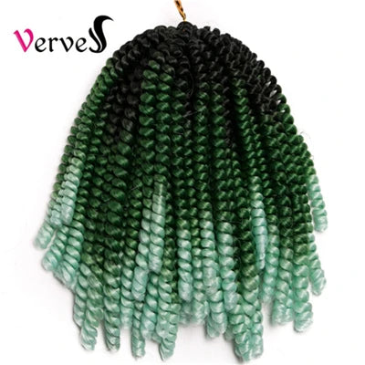 Spring Twist Crochet Braiding Hair 8 Inch – Ombre Synthetic Braid Extensions 30 Strands/Pack (26 - view 24