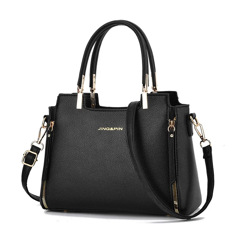 New Crocodile Pattern Large Capacity Shoulder Bag | Versatile Fashion Retro Tote | Simple Elegant Temperament Handbag | High-Quality PU Leather Crossbody Messenger Bag Luxegan